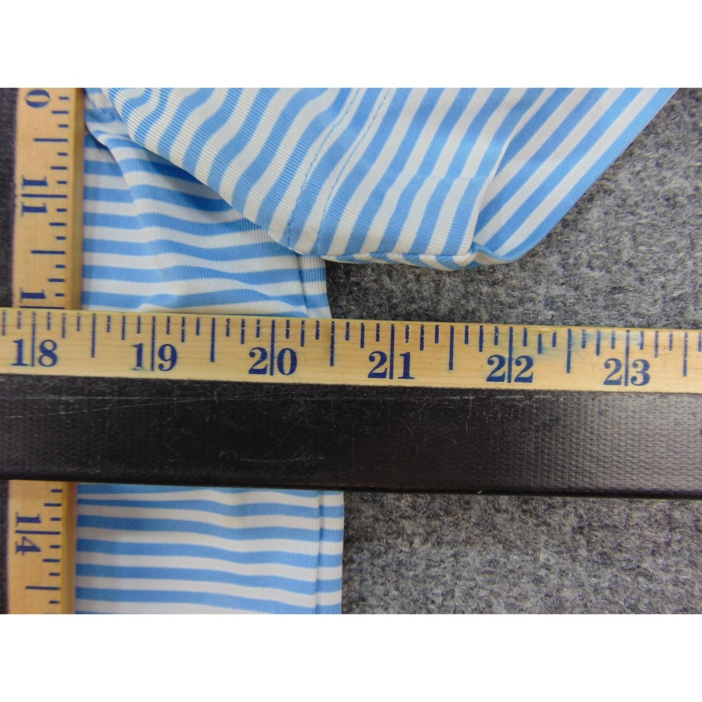 Auburn Tigers Polo Mens Small Blue Striped Cutter & Buck Performance - Picture 7 of 9
